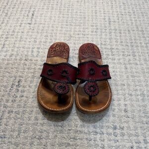 Jack Rogers Red and Black Sandals